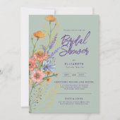 Invitation Amour en fleur Fleur sauvage d'été Boho Floral Dou (Devant)