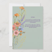 Invitation Amour en fleur Fleur sauvage d'été Boho Floral Dou (Dos)