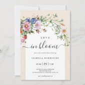 Invitation Amour En Fleur Fleur sauvage Douche nuptiale Invit (Devant)