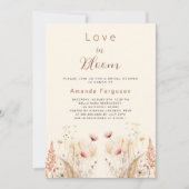 Invitation Amour en fleur fleur sauvage Fête des mariées boho (Devant)