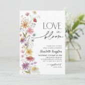 Invitation Amour en fleur Fleur sauvage Fête des mariées flor (Debout devant)
