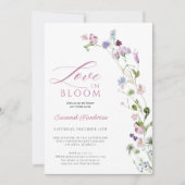 Invitation Amour En Fleur Fleur sauvage Fête des mariées Flor (Devant)
