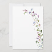Invitation Amour En Fleur Fleur sauvage Fête des mariées Flor (Dos)