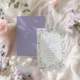 Invitation Amour En Fleur Floral Purple Green Bridal Show