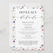 Invitation Amour en Fleur Floral Spring Bachelorette Week-end (Dos)