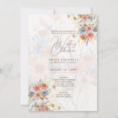 Invitation Amour en Fleur Mariage invite Printemps Fleur sauv (Devant)
