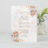 Invitation Amour en Fleur Mariage invite Printemps Fleur sauv (Debout devant)