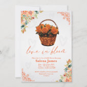 Invitation Amour en fleur orange bucket bridal douche (Devant)