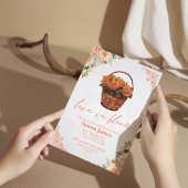 Invitation Amour en fleur orange bucket bridal douche