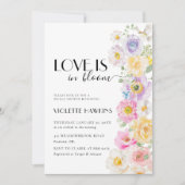 Invitation Amour en Fleur Printemps Fleur Fête des mariées fl (Devant)
