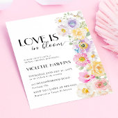 Invitation Amour en Fleur Printemps Fleur Fête des mariées fl