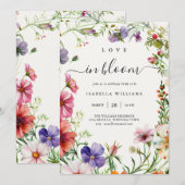 Invitation Amour en Fleur Printemps Floral Bridal Sower (Devant / Derrière)