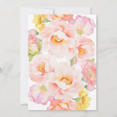 Invitation Amour en Fleur Rose Pâle Mariage d'Été (Dos)