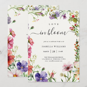 Invitation Amour en Fleur Salon de Mariage Floral