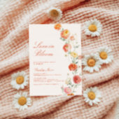 Invitation Amour En Fleur Vérone Coucher de soleil Orange Fêt