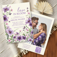 Amour en Fleur violet en fleurs en fleurs nuptiale
