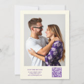 Invitation Amour en Fleur violet en fleurs en fleurs nuptiale (Dos)