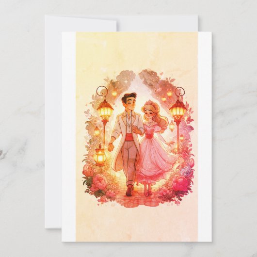 Invitation Amour Enchanteur – Conte de Fée Ensemble (Devant)