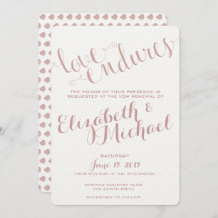 Invitation Amour Endures Champagne Blush Anniversaire Invitat