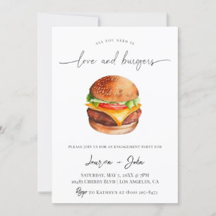 Invitation Amour et Burgers