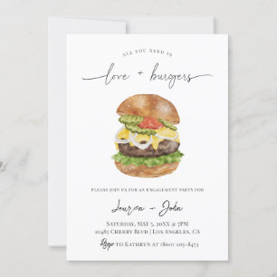 Invitation Amour et Burgers