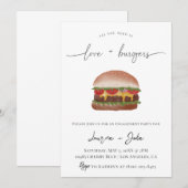 Invitation Amour et Burgers (Devant / Derrière)