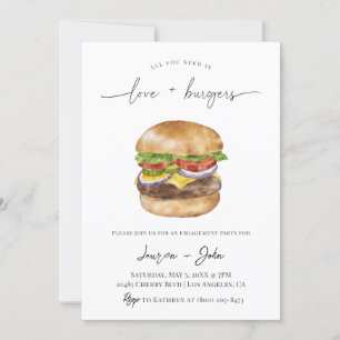 Invitation Amour et Burgers