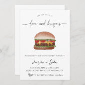 Invitation Amour et Burgers (Devant / Derrière)