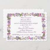 Invitation Amour et lavande (Devant / Derrière)