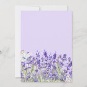 Invitation Amour et Lavender | Élégante Fête des mariées flor (Dos)