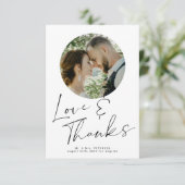 Invitation Amour et merci imprimable 2 mariage photo (Debout devant)