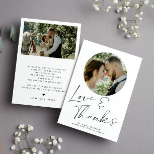 Invitation Amour et merci imprimable 2 mariage photo