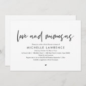 Invitation Amour et Mimosas, Fête des mariées Décontractée mo (Devant / Derrière)