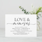 Invitation Amour et Mimosas, Fête des mariées moderne (Debout devant)