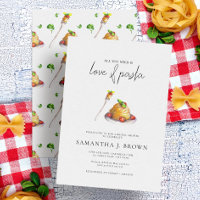 Amour et Pasta Aquarelle Fête des mariées italienn