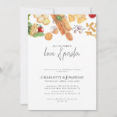 Invitation Amour et pâtes Italienne Moderne Dîner de répétiti (Devant)