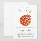 Invitation Amour et Pizza (Devant / Derrière)