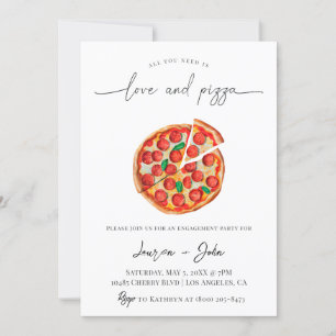 Invitation Amour et Pizza