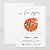 Invitation Amour et Pizza (Devant / Derrière)