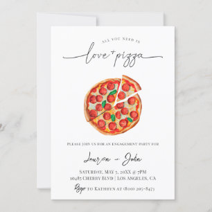 Invitation Amour et Pizza