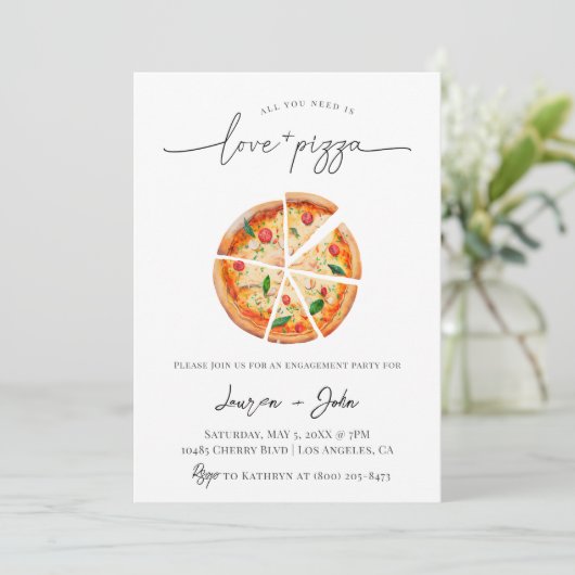 Invitation Amour et Pizza (Debout devant)