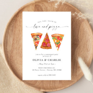 Invitation Amour et Pizza