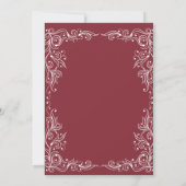 Invitation Amour et pizza | Fête des mariées à vin (Dos)