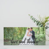 Invitation Amour et remerciements mariages | Photo Merci W (Debout devant)