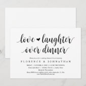 Invitation Amour et rire au-dessus du dîner de répétition Mar (Devant / Derrière)