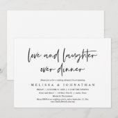 Invitation Amour et rire au-dessus du dîner de répétition Mar (Devant / Derrière)