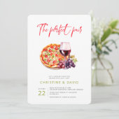 Invitation Amour et vin Parfait Paire Couple Douche (Debout devant)