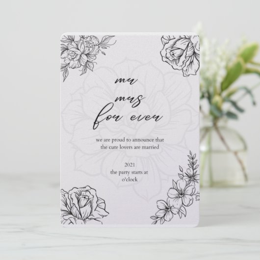 Invitation amour éternel (Debout devant)