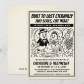 Invitation Amour Éternel - Gazette Mariage des Fantômes Maria (Devant / Derrière)