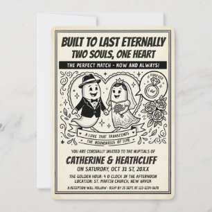 Invitation Amour Éternel - Gazette Mariage des Fantômes Maria